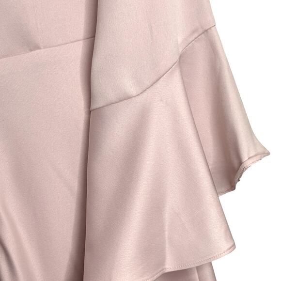 ⭐ 🔥 50% OFF SALE — FINAL PRICE Adrianna Papell Pink Satin Dress Formal Sz 4 NWT - Picture 12 of 15